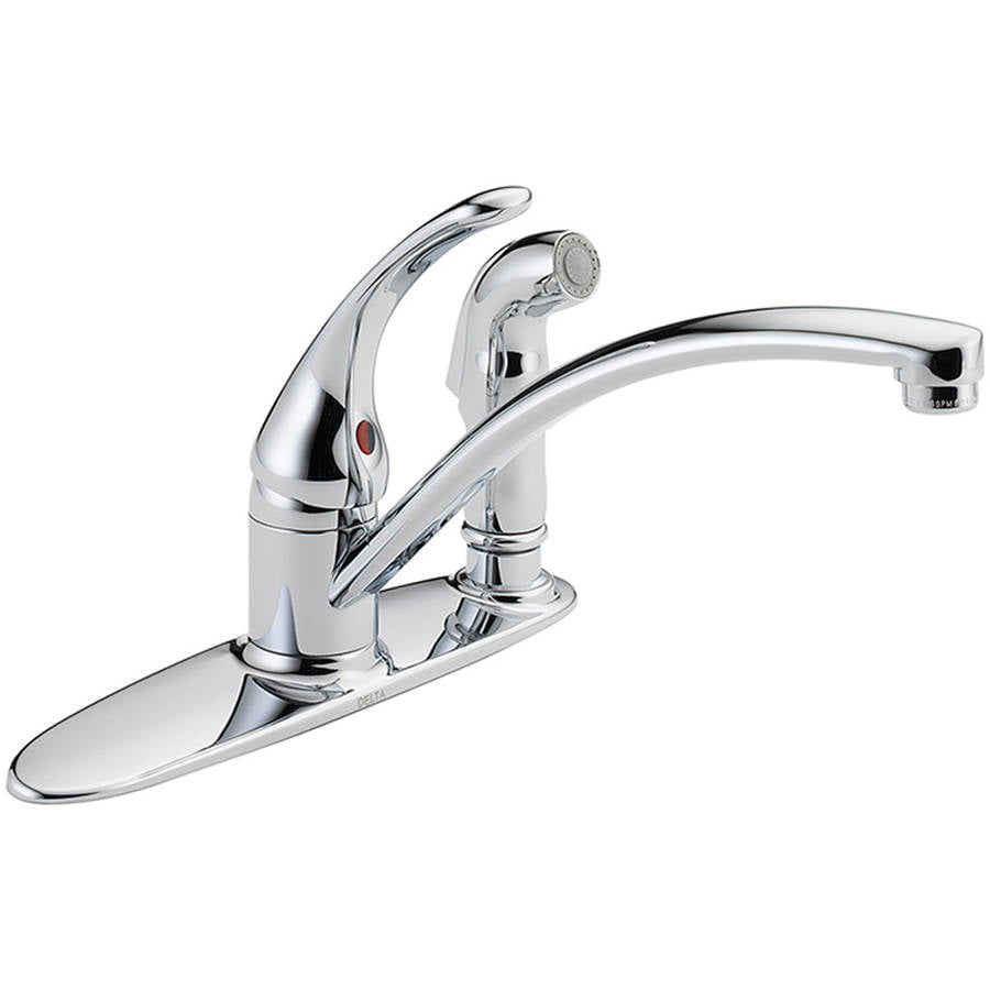Delta B3310lf Foundations Kitchen Faucet With Spray Chrome