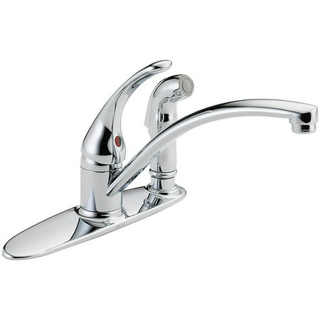 Delta B3310LF Foundations Kitchen Faucet with Spray,