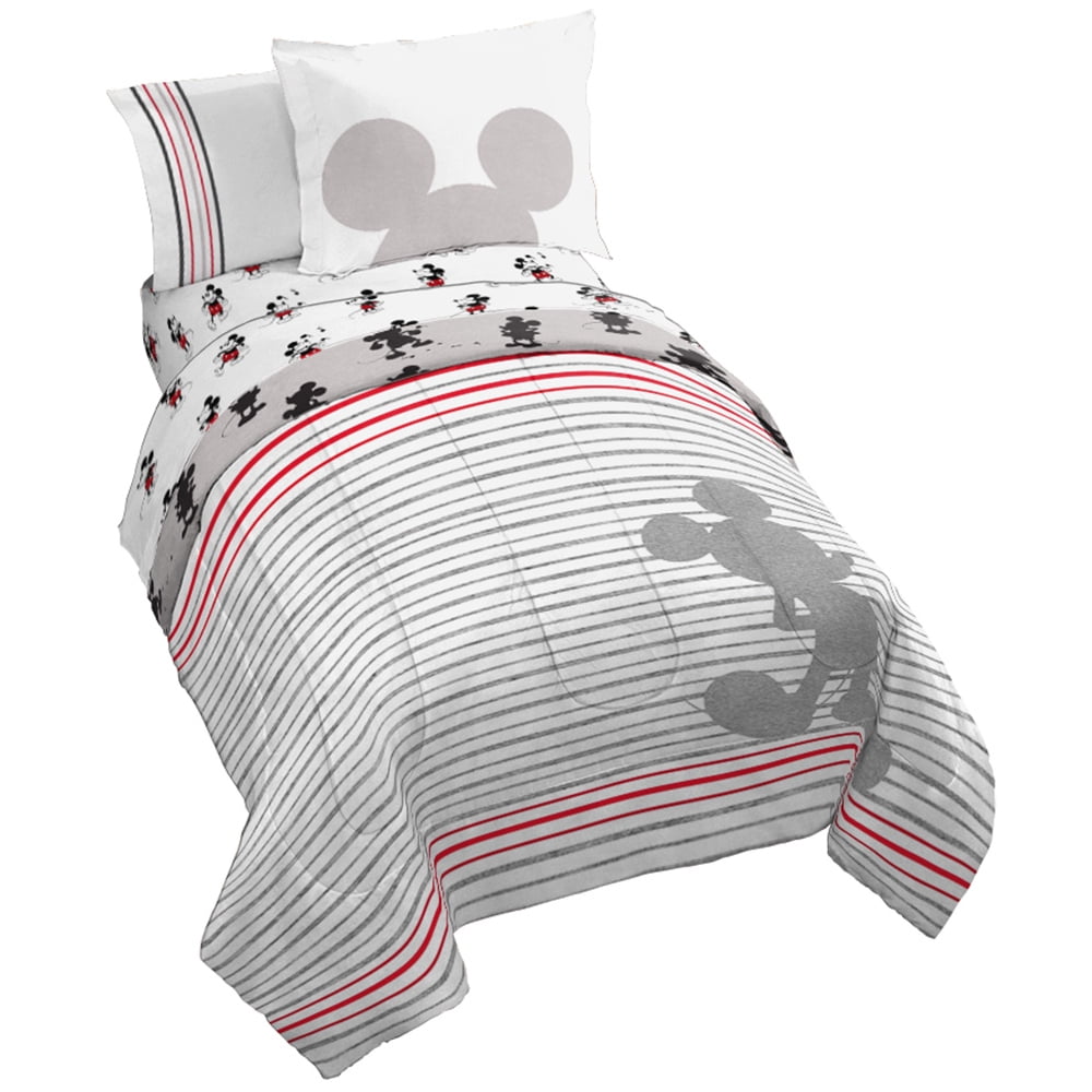 Mickey Mouse 90th Anniversary Striped Bed in a Bag Bedding Set w