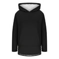 thumbnail image 5 of Black Womens Sweaters Women's Winter Warm Hoodies Fleece Lined Sweatshirt Long Sleeve Fuzzy Warm Pullover Winter Clothes Fall Outfits for Women 2025, 5 of 6