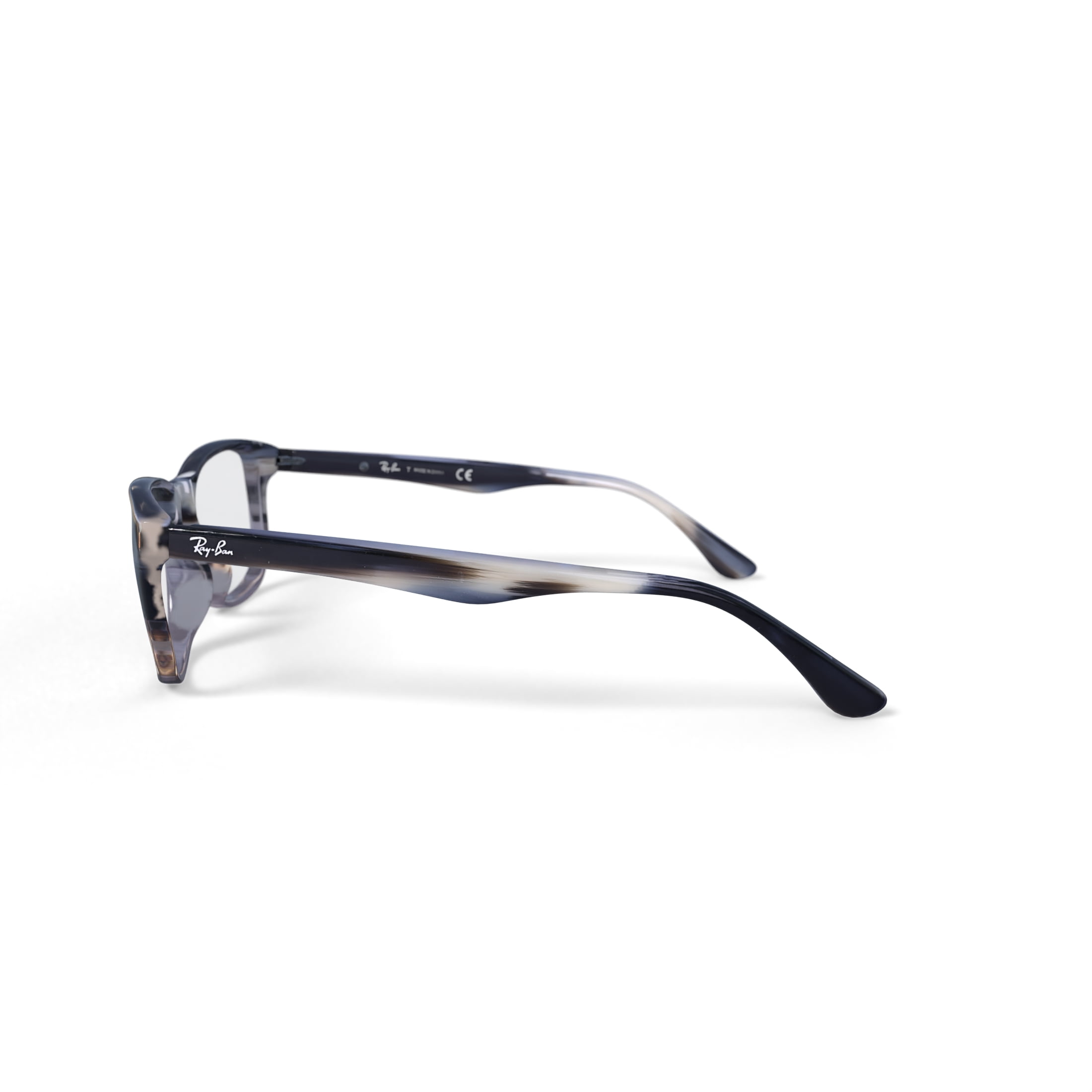 Ray-Ban RB5279 Optics Glasses, Prescription Eyeglasses with Case, Demo Lens/Gray Horn, Size 55