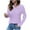 Purple, variant on ZUKMRJPC Women's V Neck Sweater Long Sleeve Solid Color Slim Fit Pullover Sweater Lightweight Fall Winter Chunky Knit Warm Tops