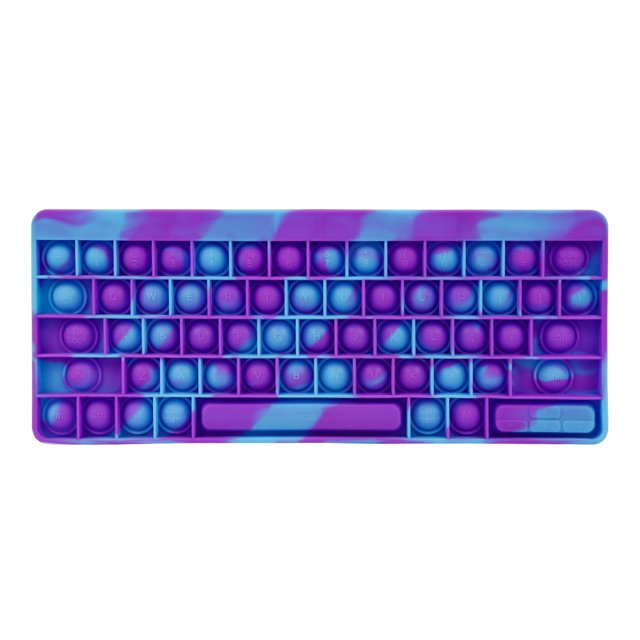 CAROOTU Push Bubble Fidget Toy Silicone Keyboard Decompression Toy Thinking Training Puzzle Game for Adult Children