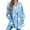 Sky Blue, variant on Patlollav Womens Pocket Five-Pointed Star Cardigan Plush Stitching Jacket Coat