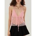 thumbnail image 4 of LMLYSoH Women Tank Tops Lace Tie-Up Halter Neck Casual Vests Summer Backless Sleeveless Tops Streetwear, 4 of 8