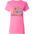 thumbnail image 3 of Inktastic Easter Hip Hop Hooray with Eggs and Carrot Women's T-Shirt, 3 of 5