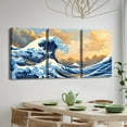 thumbnail image 3 of Hieng 3Pieces Canvas Wall Art Decor Modern Artwork Painting Print Abstract Brown And Beige Swirls Poster Wall Art for Living Room Home Decoration （Only canvas）, 3 of 6