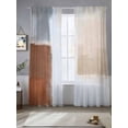 thumbnail image 2 of Abstract Color Stitching Sheer Curtains for Living Room Bedroom, Light-filtering Sheer Curtain, Grey Brown Graffiti Art Rod Pocket Voile Window Treatment Drapes, 52’’Wx108’’L, 2 Panels Set, 2 of 7