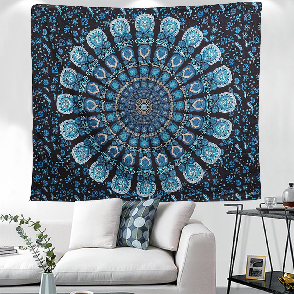 Details about   Bohemian Indian Mandala Tapestry Beach Blanket Black Home Wall Hanging Art Decor 