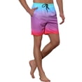 thumbnail image 4 of Unique Bargains Men's Contrasting Colors Patterned Beach Swimming Board Shorts 30 Pink, 4 of 5