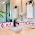 thumbnail image 3 of Mi Alma Vinyl Backsplash Decor - Pink Star Shaped Peel & Stick Tiles 6x6, 3 of 10