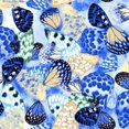 thumbnail image 6 of Chiffon Printed Meadows Print Fabric Butterfly Fabric Sheer Fabric Sewing Fabric (BROWN/PURPLE/LAVANDR, ByYard), 6 of 6