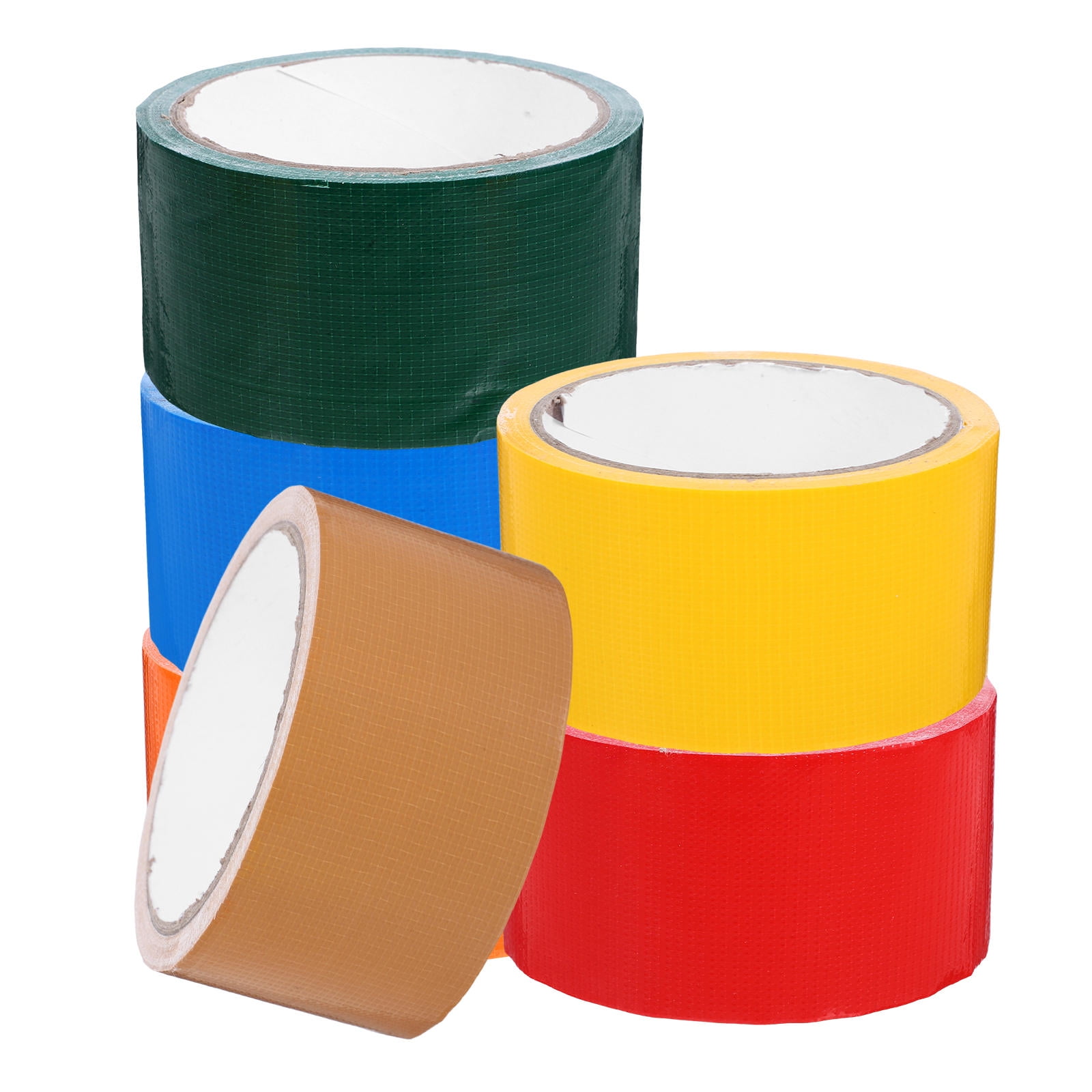 OUNONA 6 Rolls Bright Colored Heavy Duty Duct Tape, Strong Tear-By-Hand Adhesive Tape for Packing, Repair, and Multipurpose Use