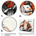 thumbnail image 3 of Designart Monochrome Orange Cottage In Winter XIII Canvas Wall Art, 3 of 5