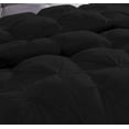 thumbnail image 2 of 1 Piece Luxury Pinch Pleated Comforter Premium Super Soft 800 Thread Count 100% Egyptian Cotton 400 GSM All Season Pintuck Comforter- King/Cal-King Size (94" x 104) Inch, Black Solid, 2 of 5