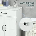 thumbnail image 5 of kleankin Freestanding Bathroom Cabinet, Modern Bathroom Storage Cabinet with Storage Drawer, 2 Doors & Adjustable Shelf, White, 5 of 9