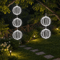 12inch White Outdoor/indoor Ledmas Light Ball Foldable Metal Sphere ...