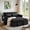 Black, variant on Convertible Sofa Bed, Pull Out Couch with Side Pockets, 3 in 1 Velvet Fabric Loveseat Sleeper Sofa Bed, Pull Out Couch with Adjustable Backrest for Living Room, Bedroom, Apartment, Pink