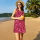thumbnail image 3 of Fotbe Pink Glitter Vestido de Verano sin Mangas para Mujer – Vestido Midi Línea A, Estilo Camiseta Floral, Vestido Playero Casual y Fluido, 3 of 7