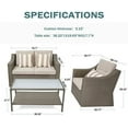 thumbnail image 2 of SUNCROWN 4 Piece Outdoor Furniture Patio Conversation Set All-Weather Wicker Chairs, Gray, 2 of 6
