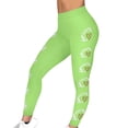 thumbnail image 3 of ATENAR Leggings for Women Printed Comfortable Leggings High Waist Athletic Pants Green 3XL, 3 of 9