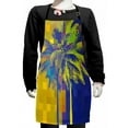 thumbnail image 1 of Tropical Kids Apron, Colorful Pixel Design Like Art Palm Tree Graphic Psychedelic Beachy Squares, Boys Girls Apron Bib with Adjustable Ties for Cooking Baking Painting, Multicolor, by Ambesonne, 1 of 2