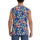 thumbnail image 4 of Fotbe Cute Popcorn Men's Camiseta sin Mangas Estampada para Hombres, Playera Casual para Gimnasio, Entrenamiento, Playa-Small, 4 of 7