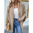 thumbnail image 5 of Women'S Cardigan Sweaters Oversized Chunky Knit Slouchy Wrap Batwing Open Front Outwear Coat Khaki XL, 5 of 8