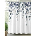 thumbnail image 2 of Fsddascl Watercolor Leaves Shower Curtain Set - Extra Long 72" x 96" Washable Bathtub Curtain with 12 Hooks, Simple Rustic Spring Botanical Vines Waterproof Fabric Stall Shower Curtains for Bathroom, 2 of 6