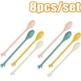 thumbnail image 2 of Cheers.US 8Pcs/Set Long Handle Spoons Latte Machiatto, Tall Iced Tea, Ice Cream Sundae, Coffee, Tea, Cocktail or Hot Chocolate Stirring Long Drink Spoons, 2 of 7