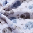 thumbnail image 4 of CREVENT Blue Elephant Cozy Warm Baby Blanket, Infant Toddler Newborn, Unisex, 30"X40", 4 of 6