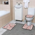 thumbnail image 5 of Shower Curtain Set 4 Piece for Bathroom Decoration, Flower Rose Bathroom Sets with 1 Fabric Shower Curtain and 3 Non-Slip Bathroom Rugs Accessories with Hooks, 5 of 8