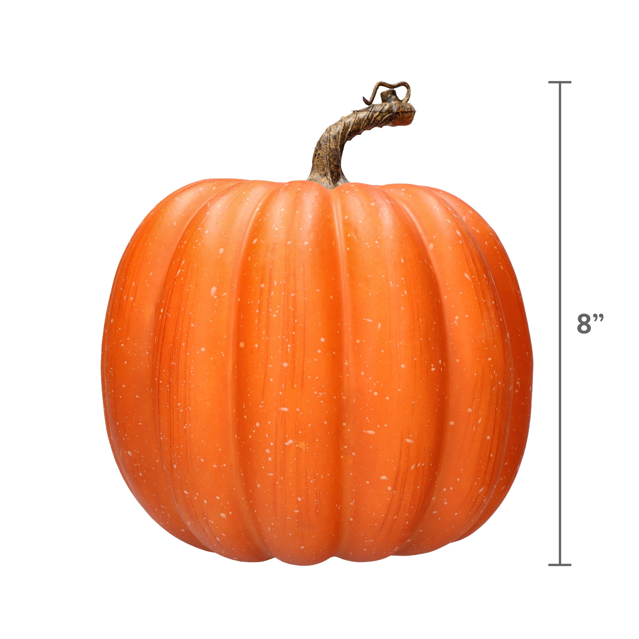 Tall Foam Pumpkin Tabletop Decoration, Orange, 8", Fall by Way To Celebrate