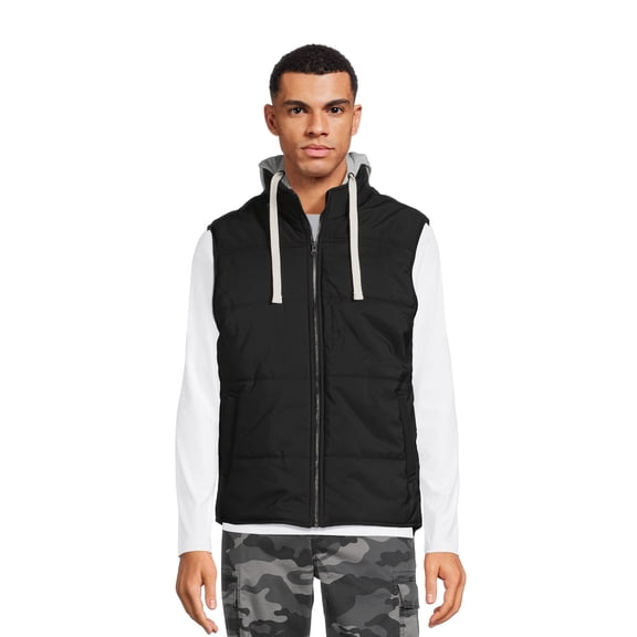George Men's and Big Men's Hooded Vest, Sizes S-3XL