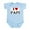 Sky Blue, variant on CafePress - I Love Papi Infant Bodysuit - Baby Light Bodysuit, Size Newborn - 24 Months