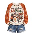 thumbnail image 2 of Oversized Sweatshirt for Women Crew Neck Long Sleeve "I'M READY FOR THE 'BER MONTHS" Pullover Halloween Thanksgiving Christmas Fall Graphic Tops Earthy Yellow M, 2 of 4