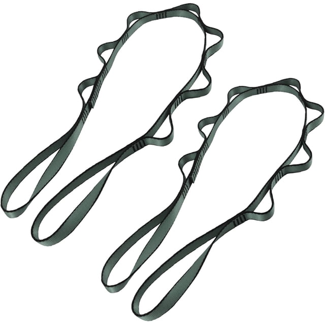2pcs Nylon Daisy Chain Rope, High Strength Aerial Yoga Hammock Tree Strap, 23KN Climbing Sling Runner, Adjustable Hanging Trapeze Extension Straps