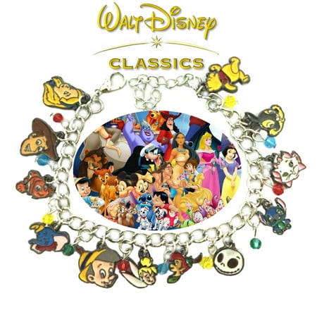 Disney Characters Charm Bracelet Movie Series Jewelry Multi Charms - Wristlet - Superheroes Brand Movie