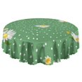 thumbnail image 5 of Round Tablecloth 60 Inch Daisy Table Cover Floral Print Wrinkle Free Kitchen Dining, 5 of 5