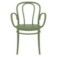 thumbnail image 3 of Luxury Commercial Living 33.5" Olive Green Stackable Patio XL Dining Armchair, 3 of 8