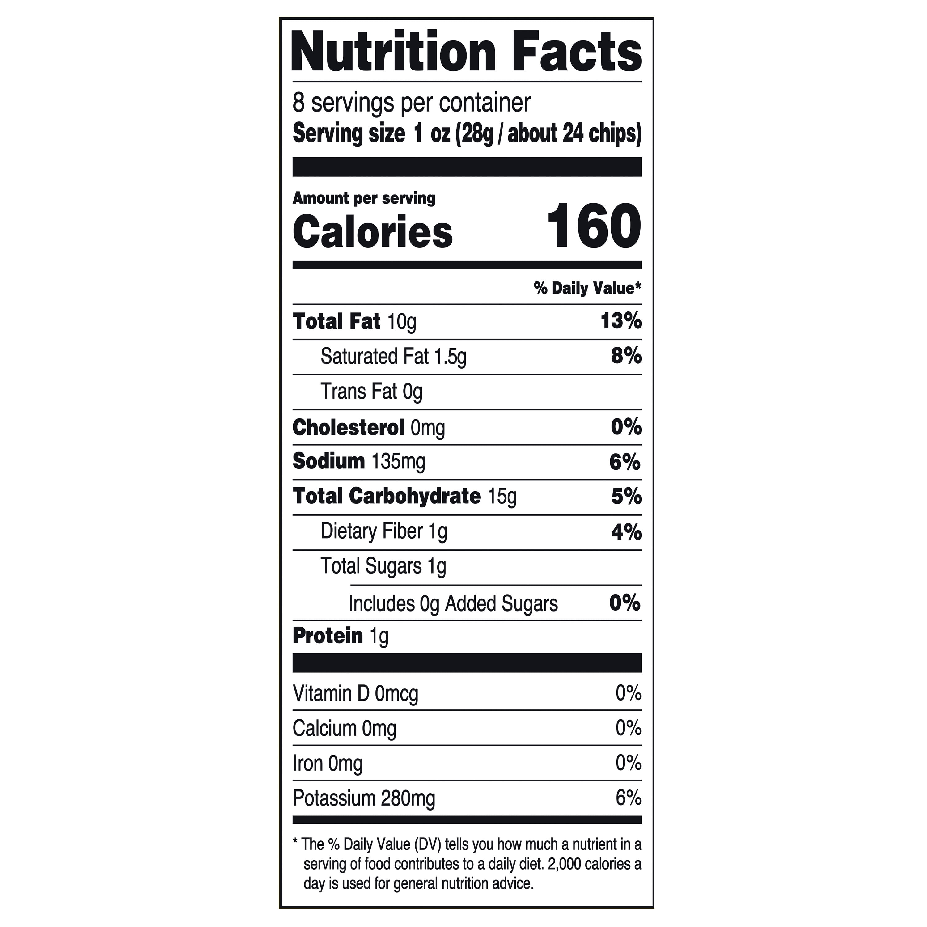Great Value Salted Original Crunchy Potato Chips, 8 oz