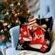 thumbnail image 4 of Christmas Pillow Cover Snowflake Letter Bow Throw Pillow Cover Home Pillowcase Size 17.7 X17.7 Inches, 4 of 6
