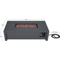 thumbnail image 3 of Real Flame Keenan 52" Rectangle Metal Propane Fire Pit Table in Gray, 3 of 3