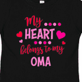 thumbnail image 4 of Inktastic My Heart Belongs to My Oma Boys or Girls Toddler T-Shirt, 4 of 5