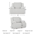 thumbnail image 3 of Signature Design by Ashley Top Tier Whitewash Recliner, 3 of 8