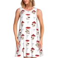 thumbnail image 1 of Balery Different Mushrooms Vestidos de verano para mujer con estampado: vestido holgado sin mangas, vestido playero informal y cómodo para días calurosos., 1 of 7