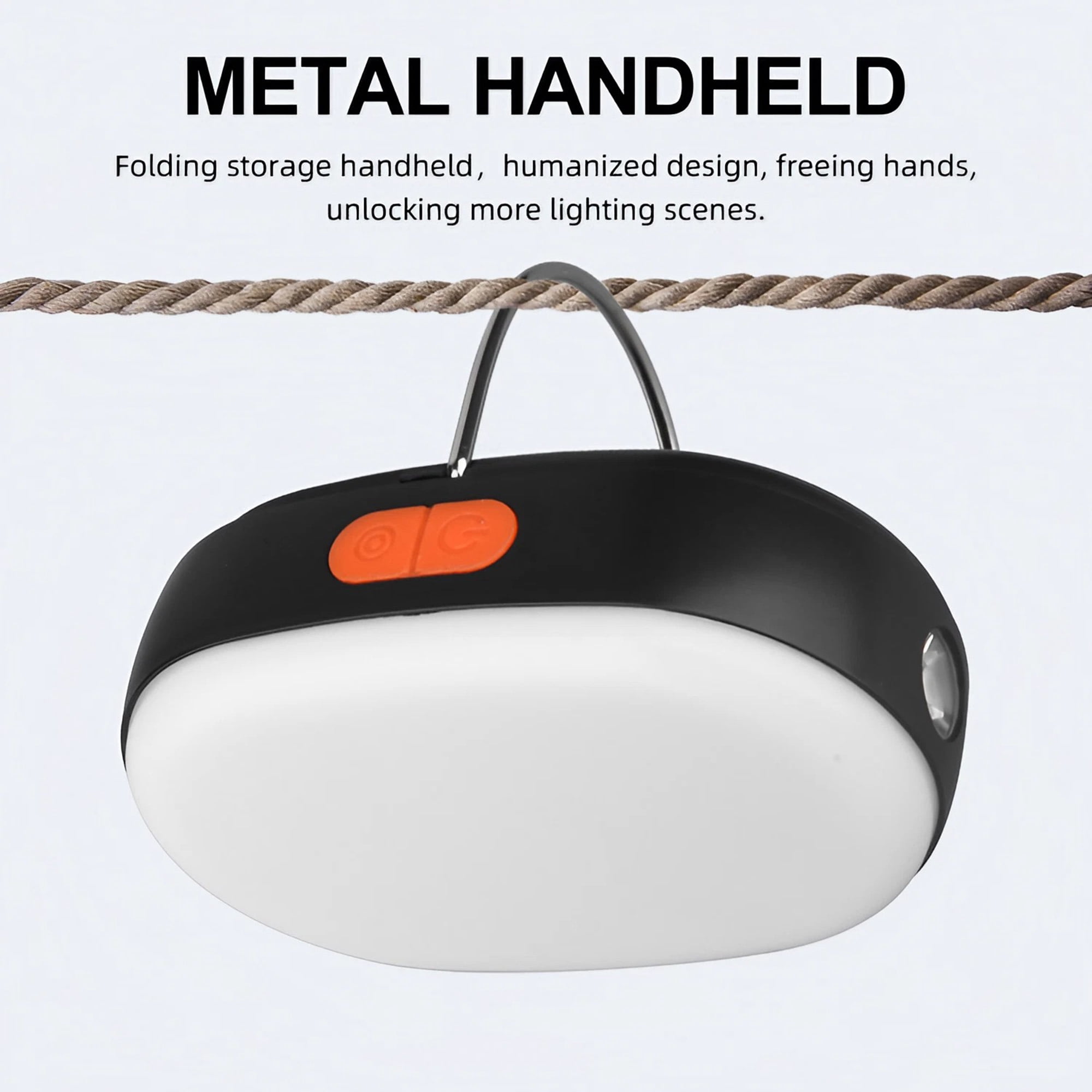 Dual Light Source Outdoor Emergency LED Flashlight - USB Rechargeable with Phone Power, Side Ambient Light and Warning Light - Perfect for Camping, Hiking and Emergencies