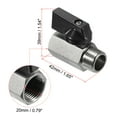 thumbnail image 2 of Uxcell 3/8 NPT Brass Mini Ball Valve, 1 Pack NPT Female to Male Shut-Off Valve for Pipe Coupler Connector, Black, 2 of 5