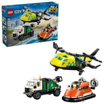 LEGO City Airplane, Service Truck & Hovercraft Remix Building Toy for Kids - Mix & Match Emergency Vehicle & Truck Toys for Pretend Play - Gift Idea for Boys & Girls, Ages 7  - 60505