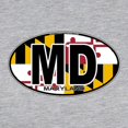 thumbnail image 3 of CafePress - Maryland MD Oval (W/Flag) Long Sleeve T Shirt - Womens Baseball Tee, 3 of 4